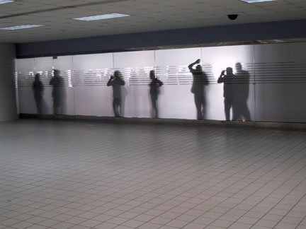 Crazy glass at the San Juan airport