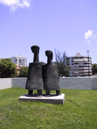 In the sculpture garden at the museum of art in San Juan